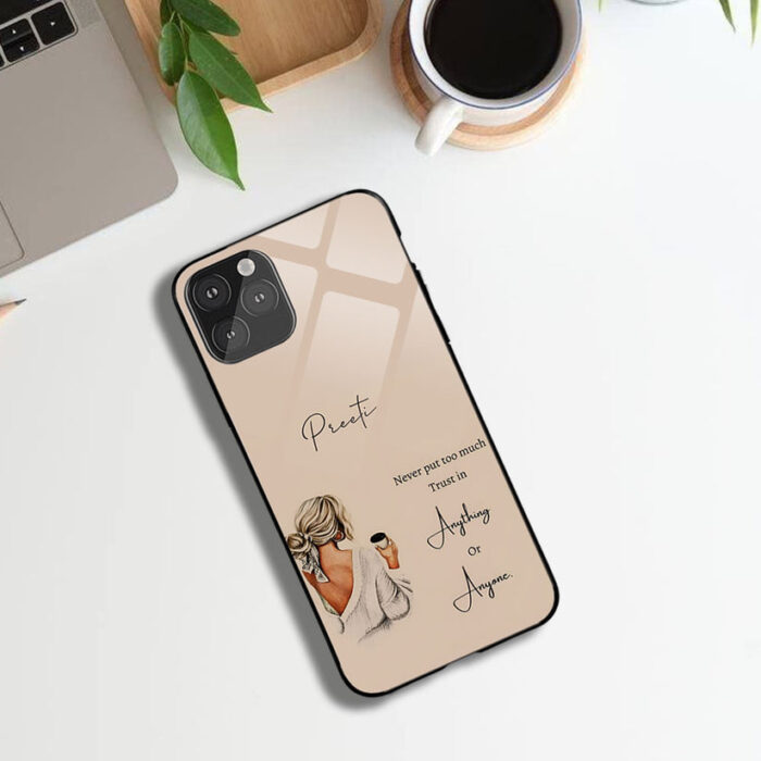 Positive Quotes Glossy Protective Case With Name